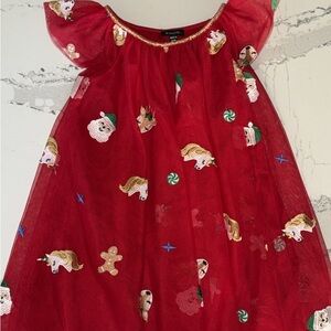 Zunie Red Dress with Gold Accents
